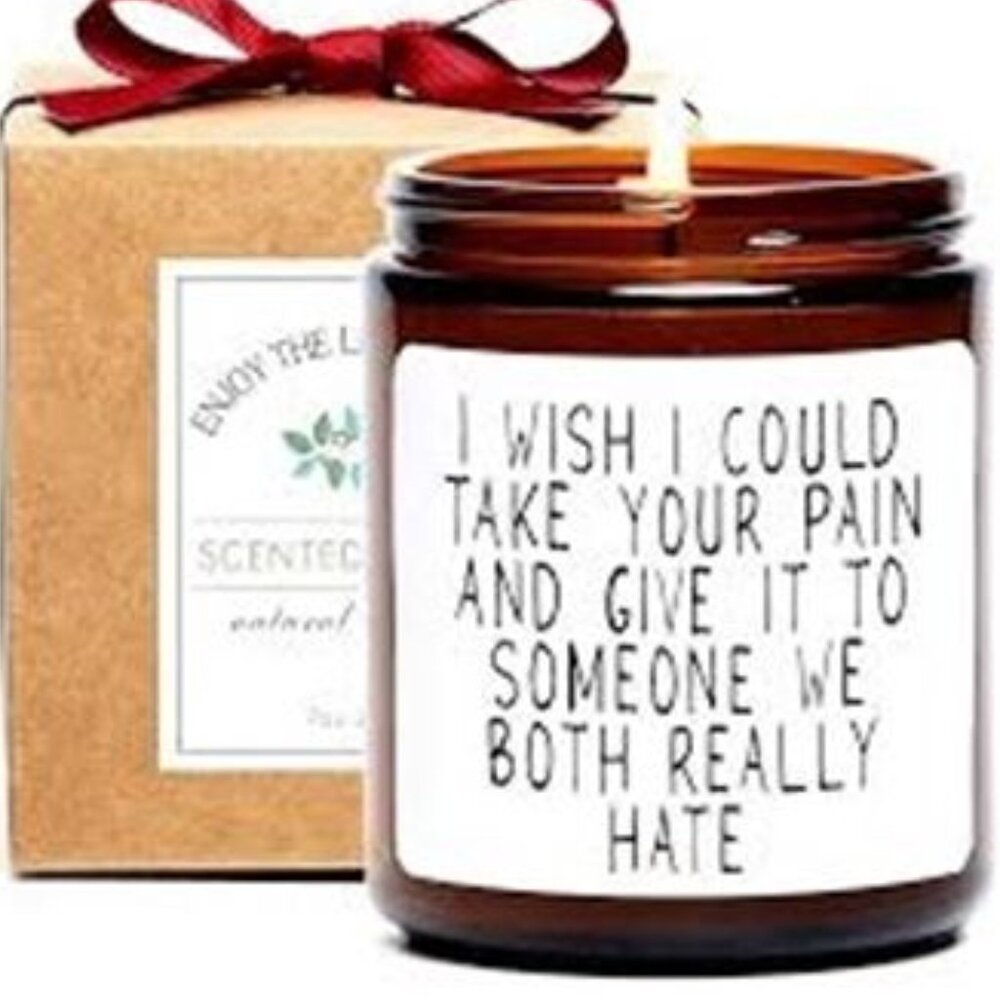 Funny Get well Natural long burning Scented soy candle